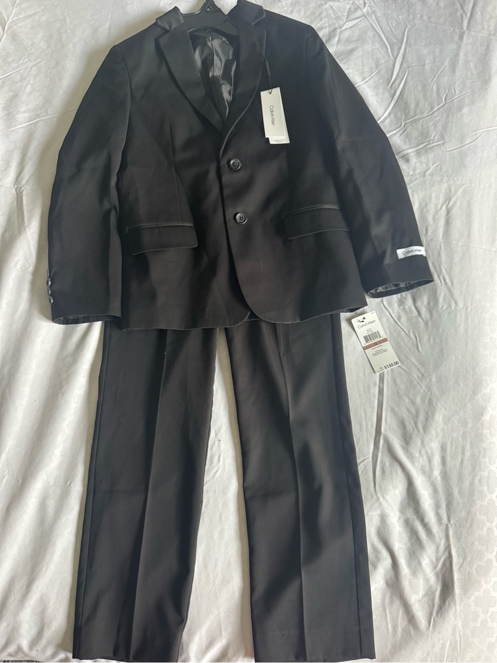 Calvin Klein Boys' Black Two-Piece Suit